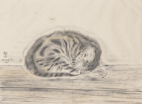 mauveflwrs:Tsuguharu Foujita - Chat endormi (1931)