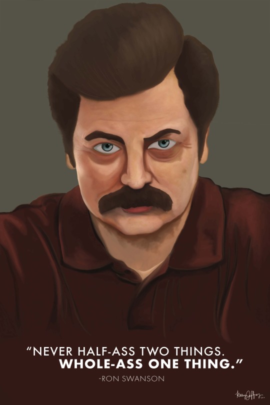 Ron Swanson Parks and Rec Inspirational Poster 12 in. x 18 in.