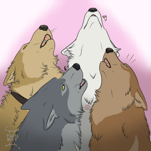 twinrot-arts:
“Four Howls
09-19 – Fan Art: Wolf’s Rain.
AhhhhHH, this anime. We can’t even–
So have some more of these fluff-butts; what a good paradise pack.~
Do Not Repost/Use/Remove Caption. Like this? Consider comms/ko-fi~
Art © twinrot – Wolf’s...