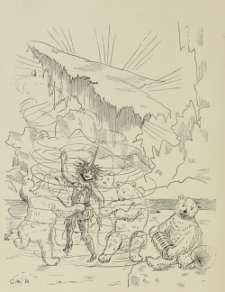 nemfrog:  “He dances all day with the polar bears.” The wonderful fairies of the sun. 1896. 