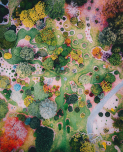 dailyoverview:Check out this awesome drone shot of the Botanical Garden in Mount Lofty, Australia! The garden is situated on 240 acres on the eastern slopes of Mount Lofty in the Adelaide Hills. The garden includes plants from all around the globe, includ