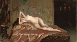 paintingses:  A Reclining Nude by Luis Ricardo Falero (1851-1896) oil on canvas, 1880 