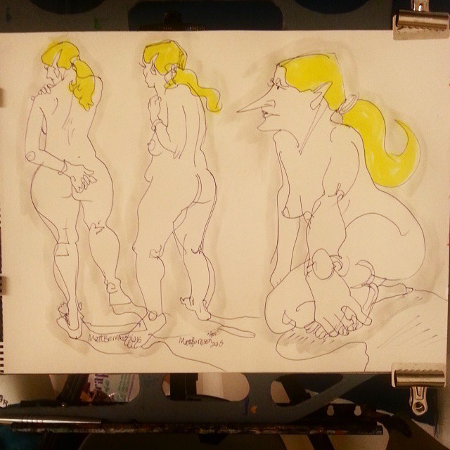 Figure drawing! Thanks Joanne. #mattbernson #lifedrawing #nude #drawing #artistsontumblr