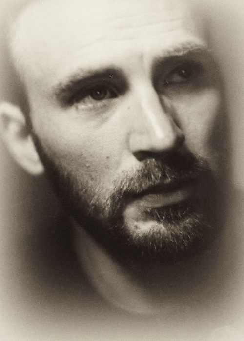 asapedits:Chris Evans photographed by Mark Mann with a hundred year old lens at the Toronto Internat