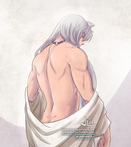 lenbarboza:  ❤  What does Kagome says? (click below) Keep reading Daaaamn but I love a muscular back