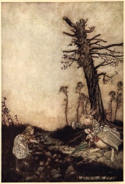 daysofblacksnow:  Illustrations for Alice in Wonderland by Arthur Rackham (1907)