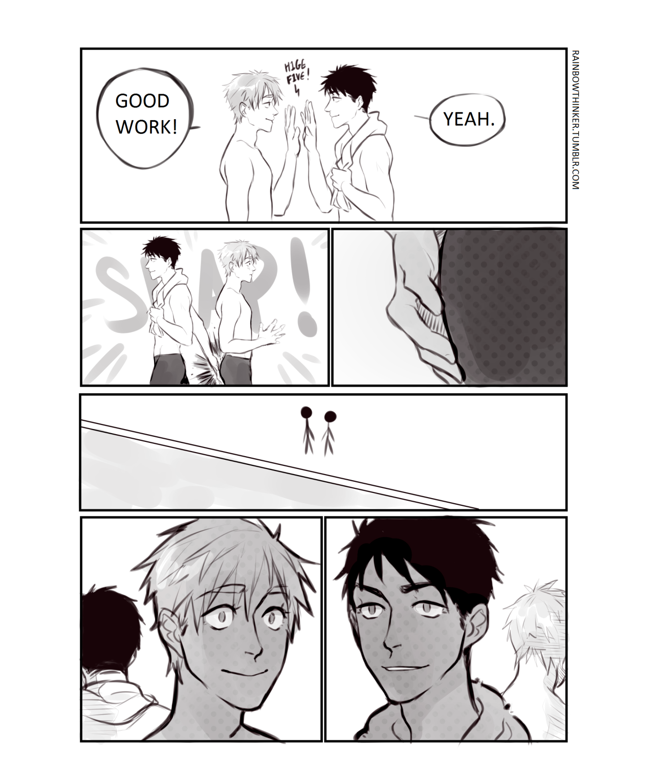 rainbowthinker:| Soumako Week | Day 6 - touch/sight | Pretty sure this is not what
