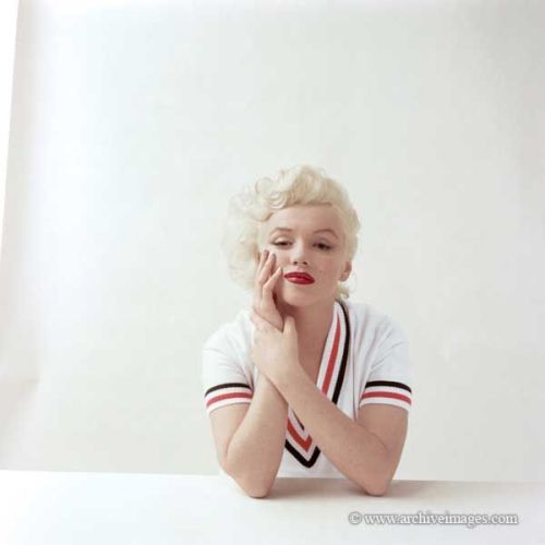 Marilyn Monroe photographed by Milton H. Greene in Weston, Connecticut, August, 1955. That summer th
