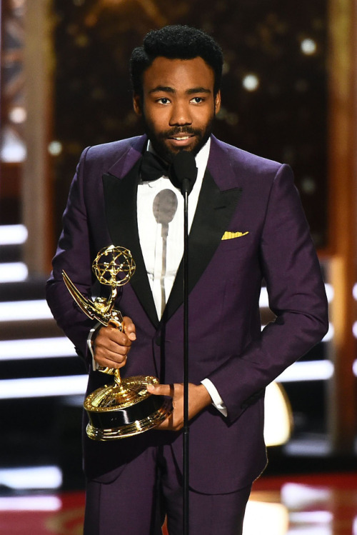 Donald Glover accepts the Outstanding Directing for a Comedy Series award for &lsquo;Atlanta&