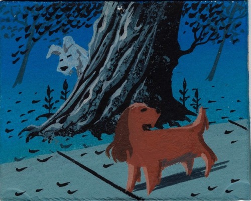 Some more LADY AND THE TRAMP (1955). These are a few of Eyvind Earle’s concept drawings. So sweet.