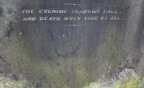 The Evening Shadows Fall And Death Must Take Us All