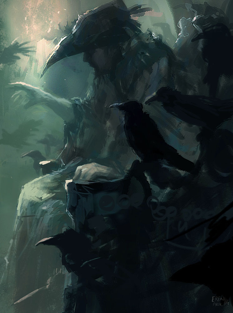 mychestpainwantsacigarette:  raven king speedpainting by erenarik