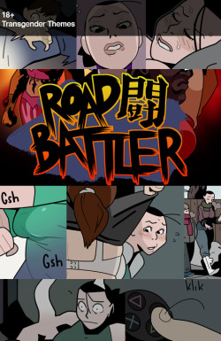 blogshirtboy:  (paycomic) Road Battler “Th-this body… is Lee-Chi’s!”  By unlocking the “New Experience” mode on Road Battler, Liam finds he’s granted exactly that as he’s transported into the body of a character from Road Battler! How