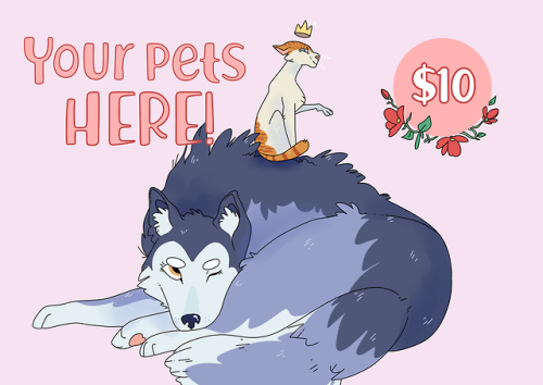 hi everyone! i’m doing pet commissions over on fiverr now. i wanna draw your sweet babies please.if 