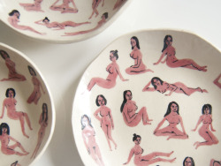 d-etourner:  leahreena: aaaand sketchbook ladies translated into ceramic  leahreena is a real life goddess tbh