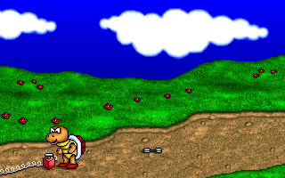 nintendometro:A cutscene from ‘Mario Teaches Typing 2′ on the PC.WHY DON’T YOU GO INTO THE LIVING CA