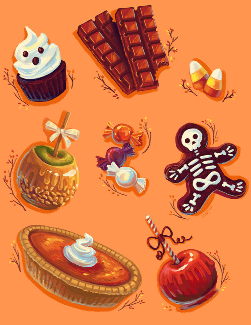 schuuu-art:Halloween sweets! Another moldy-oldie and another from a food collection series I posted 