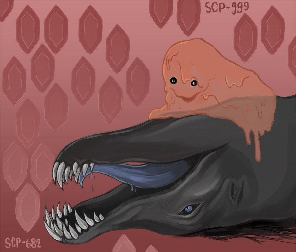 SCP-682 and SCP-999 by FireCrystalArtworks on DeviantArt