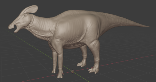 Getting Close To Finishing My Tlatolophus Model, Still A Little Way To Go But I'm Making Good Progress.