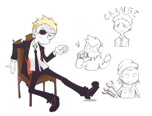 Some doodles I did for a Danganronpa 2 stream!