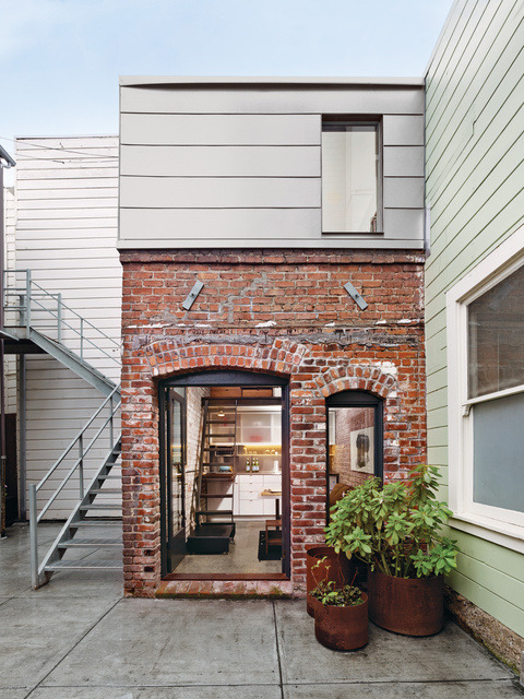 theinterioredge:  A Compact Three-Story Brick Loft in San Francisco Tasked with transforming