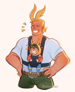 lookslikeleese:  circateas:sometimes you just gotta draw your favs as dads   [screeching]