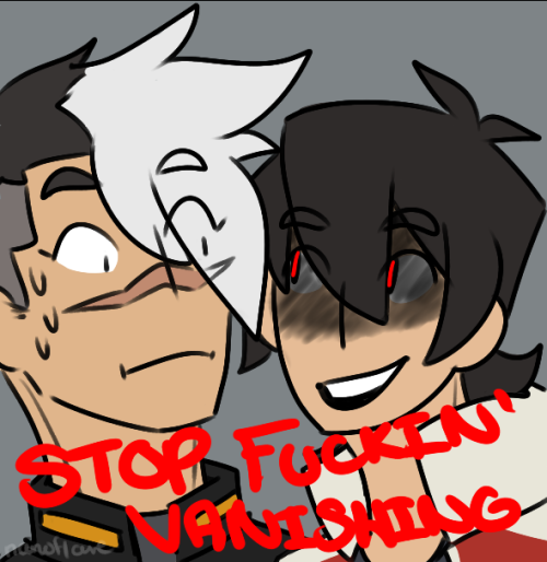 nanoflare: Keith is tired of your shit, Shiro.Based on this post by @sword-and-sheith Bonus: Keep re
