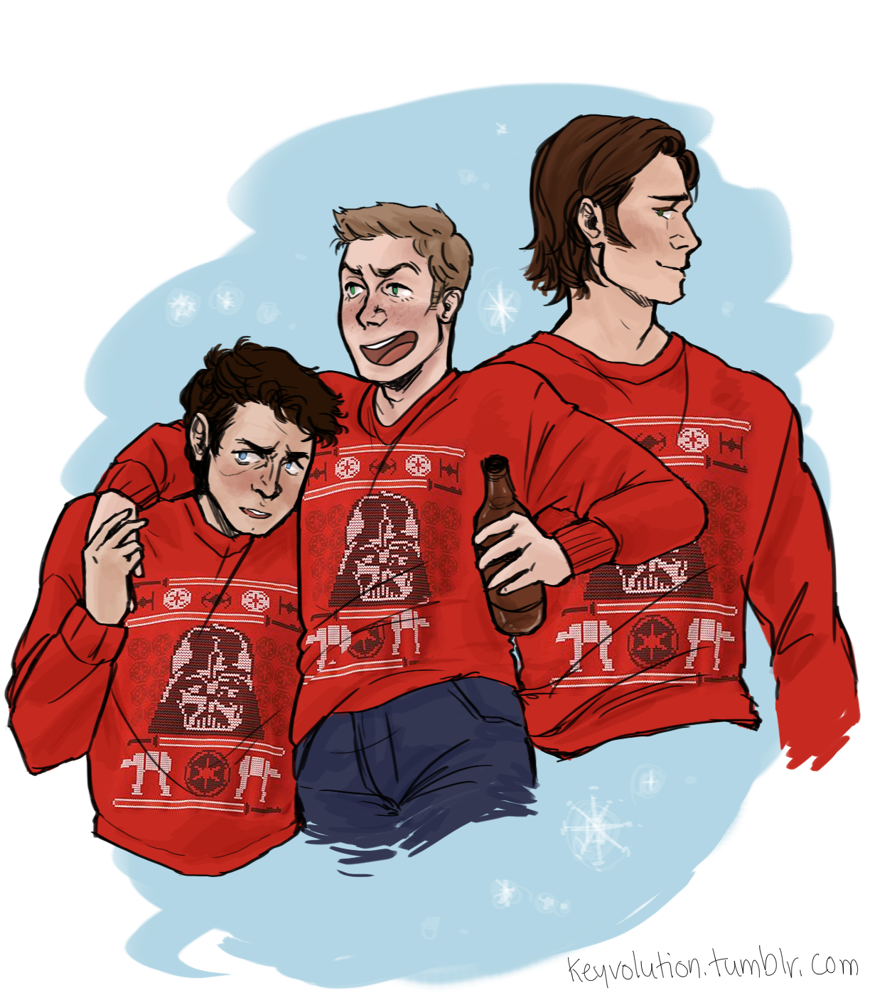 burlymeninfluffysweaters:  this girl said my sweater wasnt “christmassy enough”