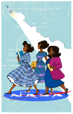 hackedmotionart: Finally finished my Hidden Figures print! Another one you can find at ECCC! Which I need to remember to make a map of my location lol