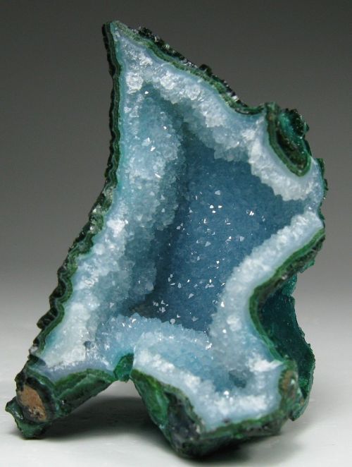 Druzy Quartz over Chrysocolla- Ray Mine, Arizona