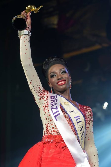 veryfemmeandantifascist:mademoiselleclipon:Valesca Dominik Ferrazof Brazil, Miss International Queen