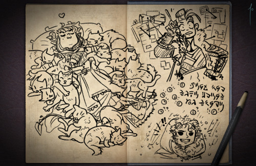 Continuing my RP Jester Sketchbook series.Please enjoy these spreads which span content from eps 110