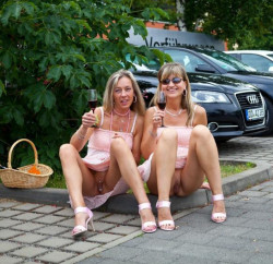 whoreswillbewhores:  Old Euro-trash whores wear pussy jewelry. Nice. 