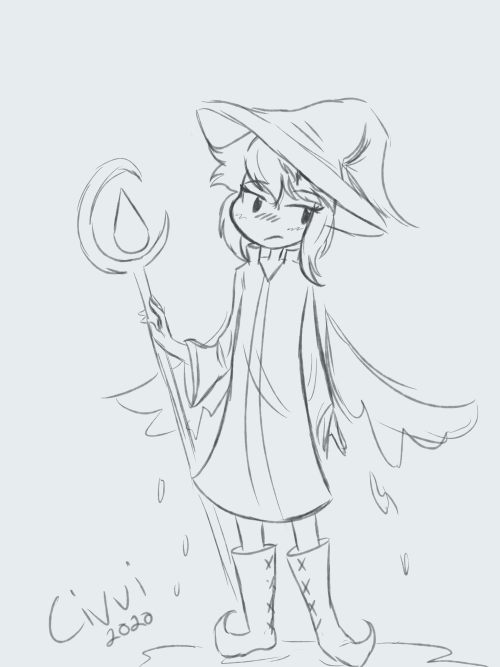 Messin around with me new fave sketch brush! Decided why NOT do a classic RPG wizard Lapis? :P