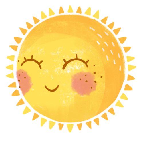 theatricuddles:melinaflowers:Some celestial friends![ID: Stylized art of the sun and the moon. Both 