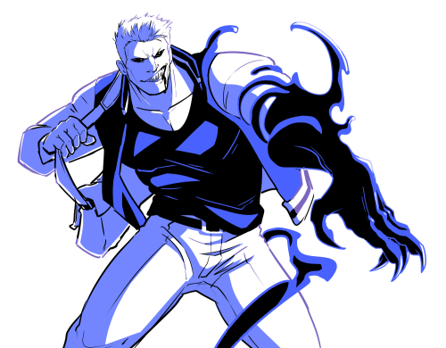 biteghost: eddie brock sketch because I have been Thinking about my favorite married couple today