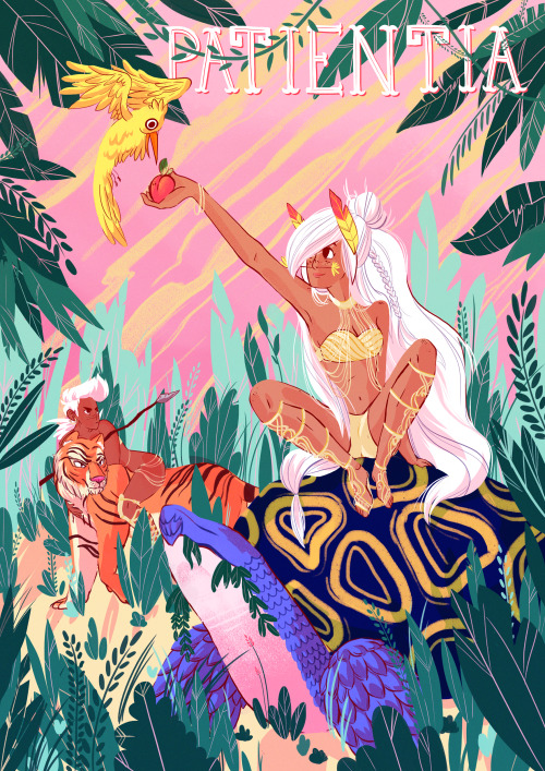 chelseadrewthis: Lifestyle final vice/virtue posters! Check out my warrior babes! 