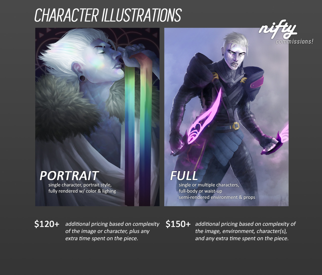 hi there! i’m back again with new commissions! i’ve updated the offerings and prices. <3 please refer to my carrd for 