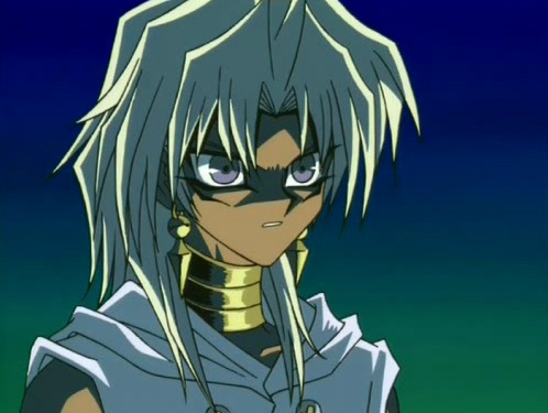 egyptian-menace:  Marik sets off with brushed hair.   And he never  hears  of a