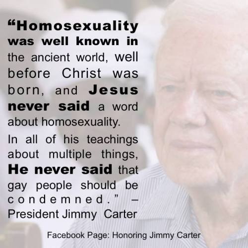 As seen on the Honoring Jimmy Carter Facebook pageMore Jimmy Carter posts on Profeminist