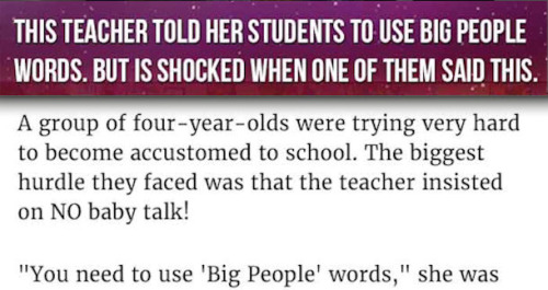 love-this-pic-dot-com:  Teacher Told Students To Use Big People Words But Is Shocked When One Of Them Said This 