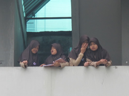 Images of folks: some children, Islamic boarding school students, Buddhist Sunday school students, m