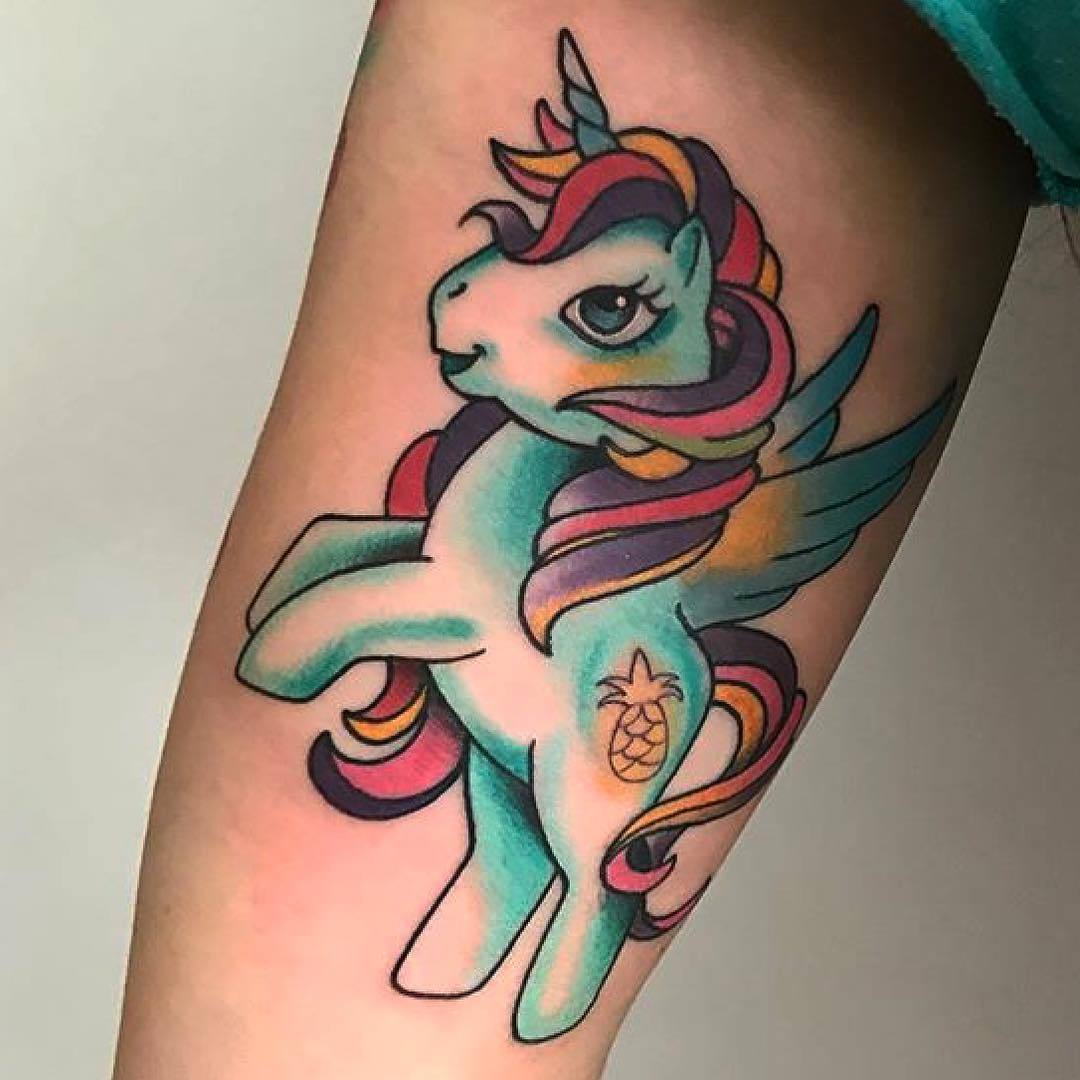 Chronic Tattoo San Diego  Punk rock my little pony tattoo by D call us or  come by to schedule your next appointment punkpony colortattoo  mylittlepony pacificbeach chronic punktattoo Tattoo De Vaudeville 