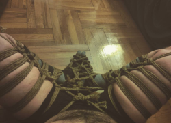 ropeandthings:  Some self-shibari because I want to tie so bad right now