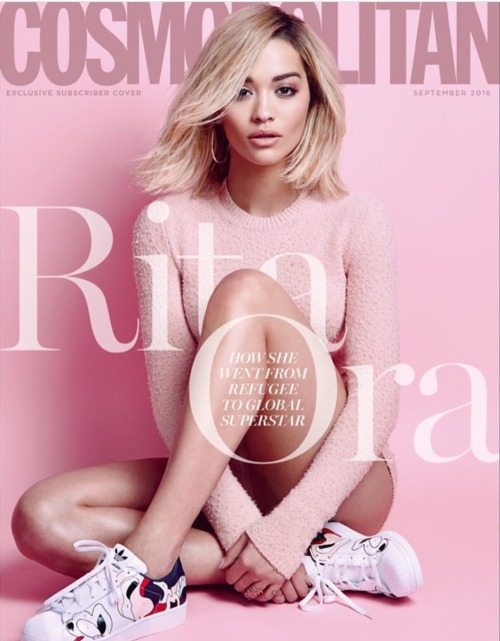 Rita Ora took Cosmopolitan UK collaborating again with ADIDAS ORIGINALS