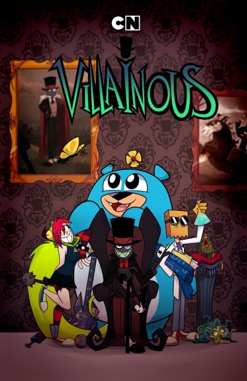 cn-confessions:   Today is officially the 3-YEAR ANNIVERSARY of the Cartoon Network original short-form series from Mexico: Villainous!  🎩 Put on your hats and join Black Hat Organization today!   🎩  (and be sure to thank @alanituriel here and