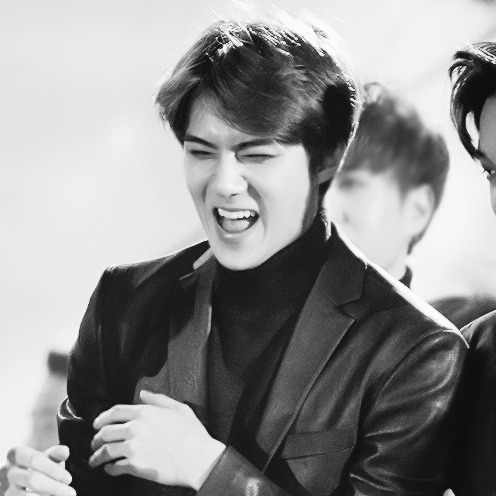 brbcrawlingtokorea:  Just a laughing Sehun 
