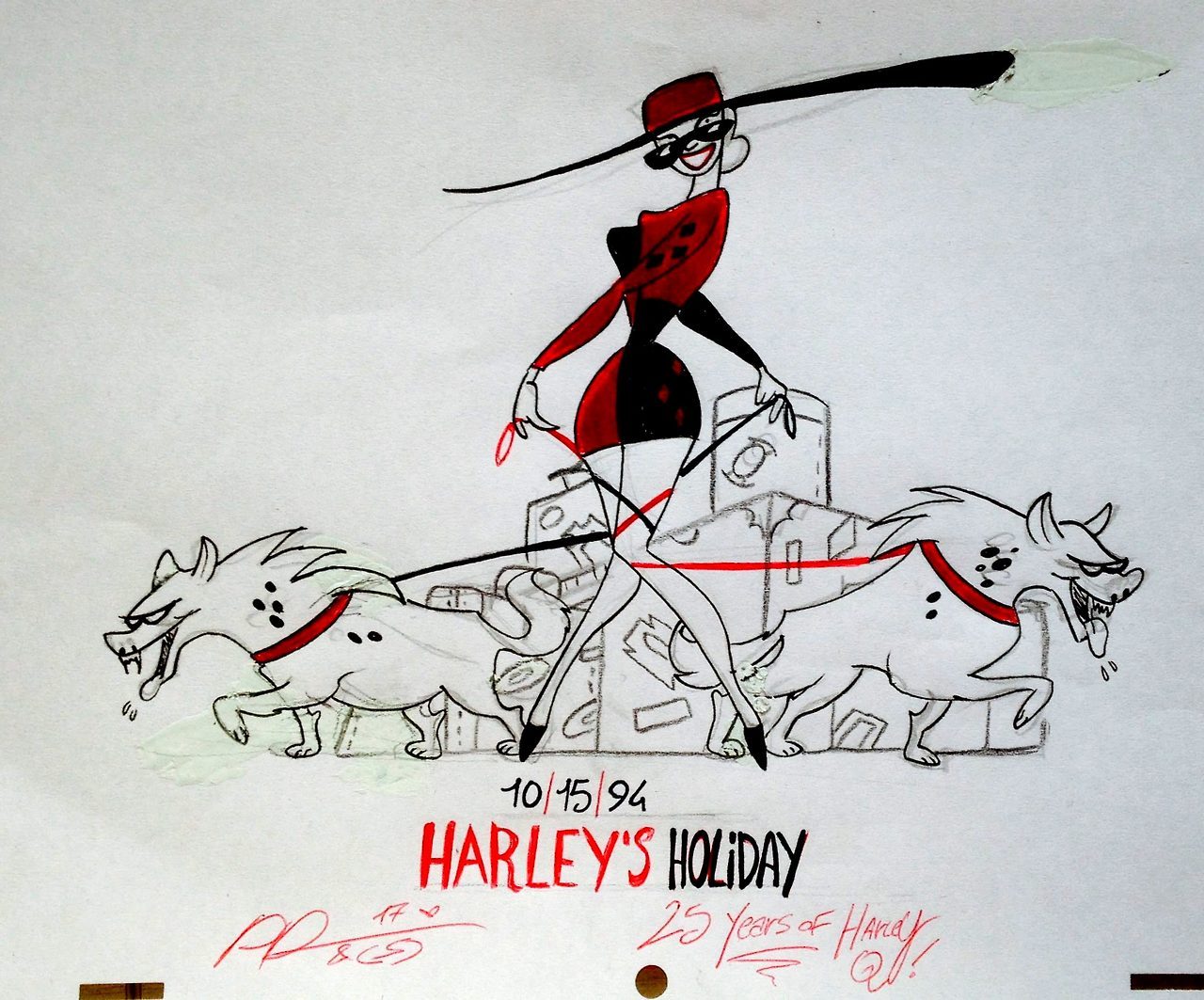 pinfildiarts: Harley Quinn 25th Tribute  with Me and my close pal Federica We have