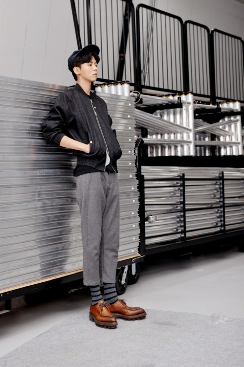 koreanmalemodels:  Joo Woojae for Seoul Fashion Week F/W 2014, day 1 (cr: streetper)
