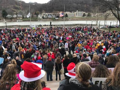 fuckyeahmarxismleninism:Charleston, West Virginia: Striking teachers and school workers, students 